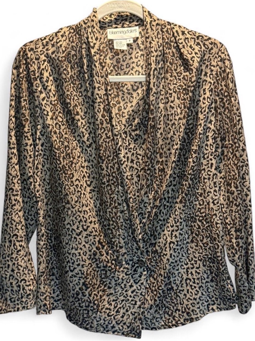 Vintage Bloomingdale's 100% silk long sleeve blouse